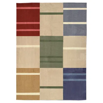 Pre-owned Asli Smith Anatolia Grid Rug_ Contemporary Flatweave Handwoven Rug By Studio Marmi In Brown