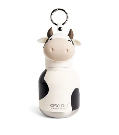 Asobu Mini Bestie Cow Water Bottle Bag Charm In Multi