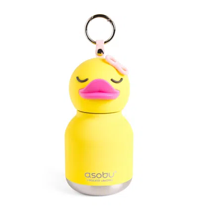 Asobu Mini Bestie Duck Water Bottle Bag Charm In Yellow