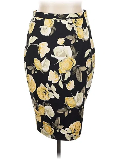 Pre-owned Asos Curve Formal Skirt In Yellow