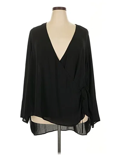 Pre-owned Asos Design 3/4 Sleeve Blouse In Black