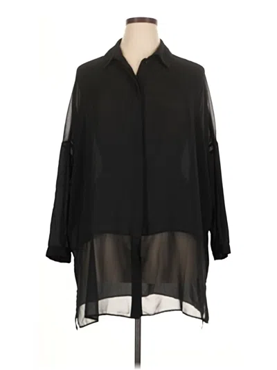 Pre-owned Asos Design 3/4 Sleeve Blouse In Black