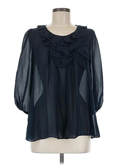 Pre-owned Asos Design 3/4 Sleeve Blouse In Black