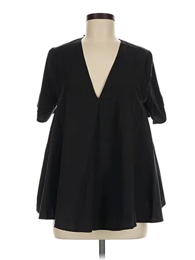 Pre-owned Asos Design 3/4 Sleeve Blouse In Black