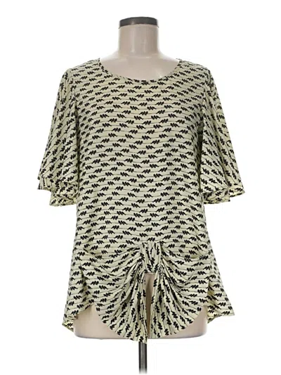 Pre-owned Asos Design 3/4 Sleeve Blouse In Green