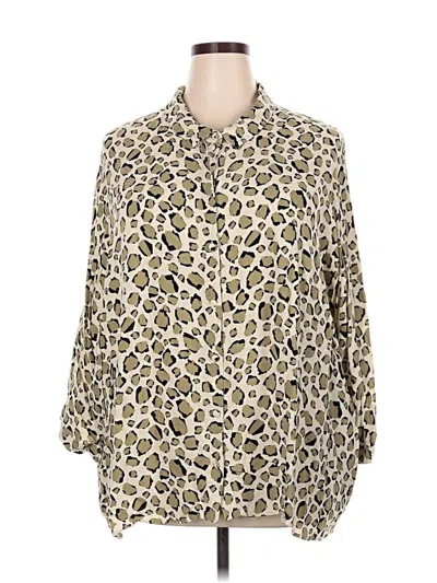 Pre-owned Asos Design 3/4 Sleeve Blouse In Ivory