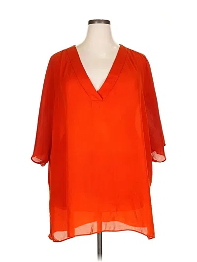 Pre-owned Asos Design 3/4 Sleeve Blouse In Orange