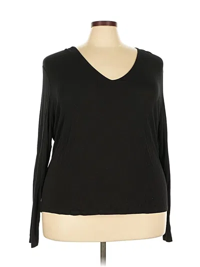 Pre-owned Asos Design 3/4 Sleeve T-shirt In Black
