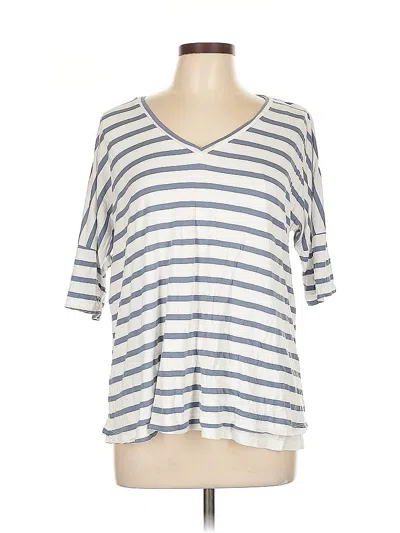 Pre-owned Asos Design 3/4 Sleeve T-shirt In Silver