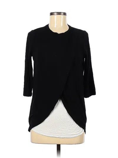Pre-owned Asos Design 3/4 Sleeve Top Black Keyhole Neckline Tops