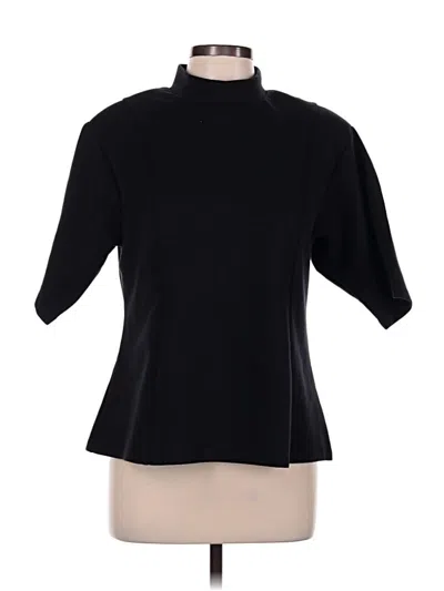 Pre-owned Asos Design 3/4 Sleeve Top Black Mock Neckline Tops