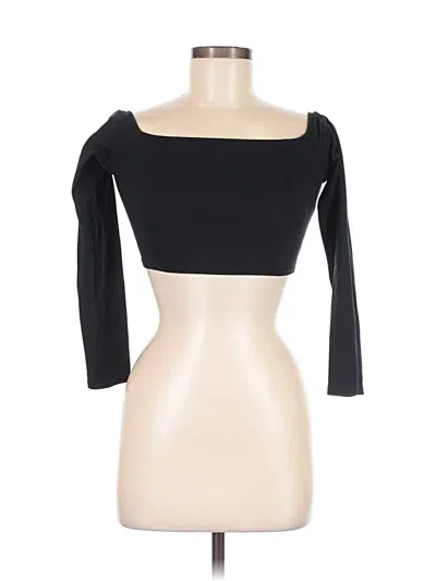 Pre-owned Asos Design 3/4 Sleeve T-shirt In Black