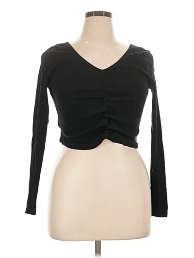 Pre-owned Asos Design 3/4 Sleeve T-shirt In Black