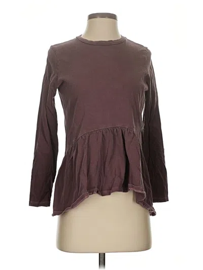 Pre-owned Asos Design 3/4 Sleeve T-shirt In Brown