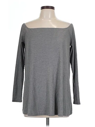 Pre-owned Asos Design 3/4 Sleeve T-shirt In Gray