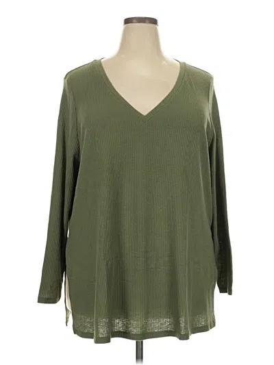 Pre-owned Asos Design 3/4 Sleeve T-shirt In Green
