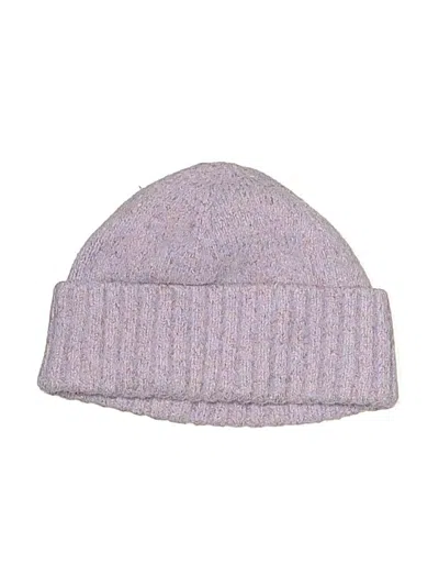 Pre-owned Asos Design Beanie Hat In Purple