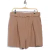Asos Design Belted Pleated Shorts