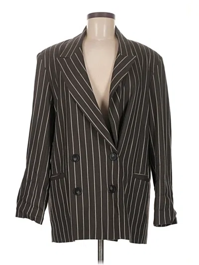 Pre-owned Asos Design Blazer Jacket In Brown