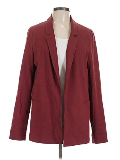 Pre-owned Asos Design Blazer Jacket In Burgundy