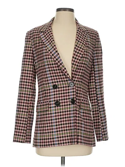 Pre-owned Asos Design Blazer Jacket In Burgundy