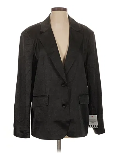 Pre-owned Asos Design Blazer Jacket In Gray