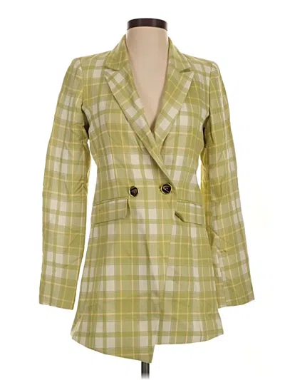 Pre-owned Asos Design Blazer Jacket In Green