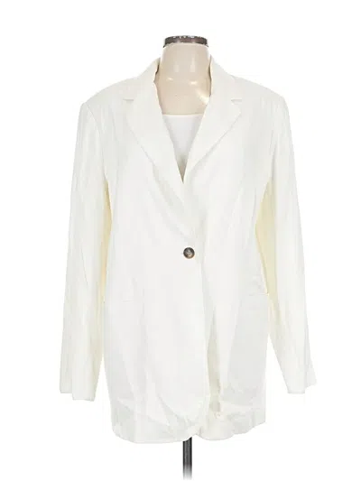 Pre-owned Asos Design Blazer Jacket In White