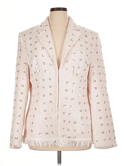 Asos Design Blazer Jacket In White