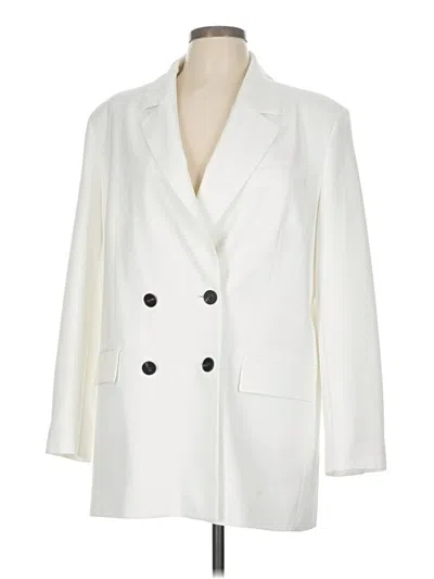 Pre-owned Asos Design Blazer Jacket In White