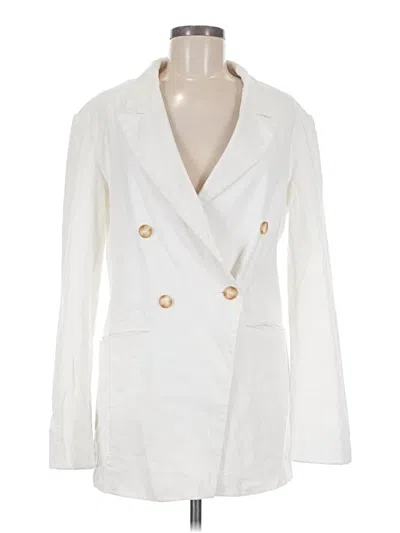 Pre-owned Asos Design Blazer Jacket In White