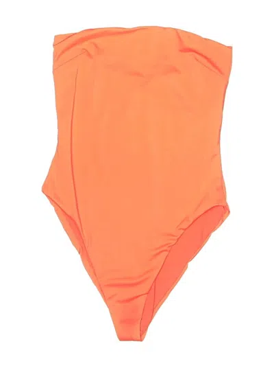 Pre-owned Asos Design Bodysuit In Orange