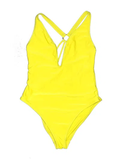 Pre-owned Asos Design Bodysuit In Yellow