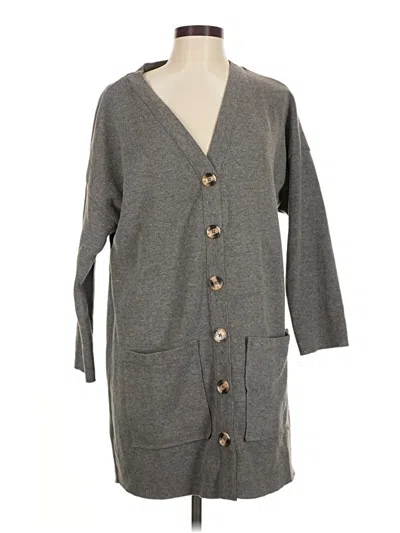 Pre-owned Asos Design Cardigan Sweater In Gray