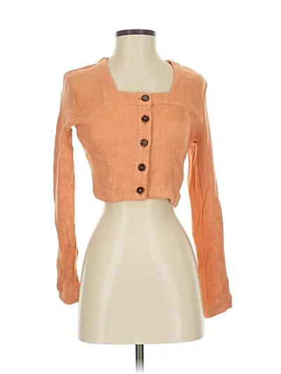 Pre-owned Asos Design Cardigan Sweater In Orange