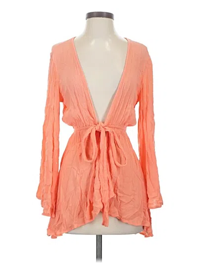 Pre-owned Asos Design Cardigan Sweater In Orange