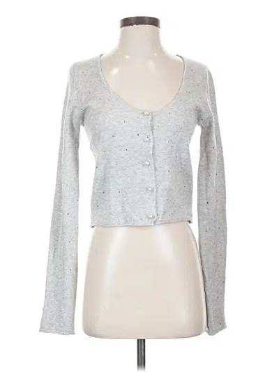 Pre-owned Asos Design Cardigan Sweater In Silver
