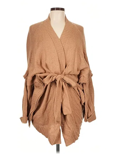 Pre-owned Asos Design Cardigan Sweater In Tan