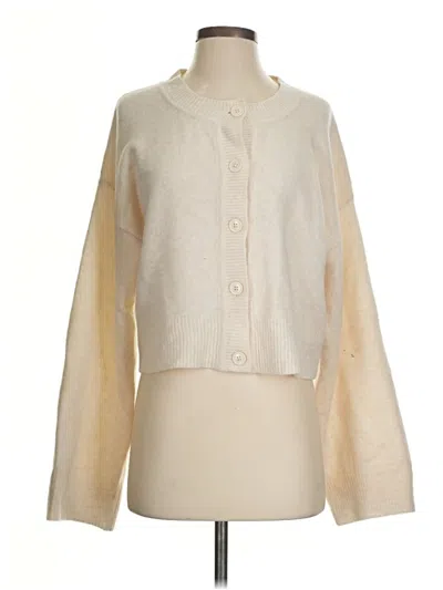 Pre-owned Asos Design Cardigan Sweater In White