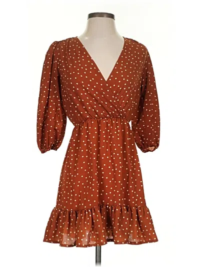 Pre-owned Asos Design Casual Dress In Brown