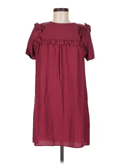 Pre-owned Asos Design Casual Dress In Burgundy