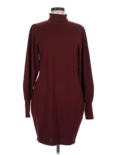 Pre-owned Asos Design Casual Dress In Burgundy