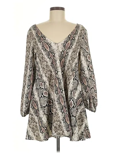 Pre-owned Asos Design Casual Dress In Gray