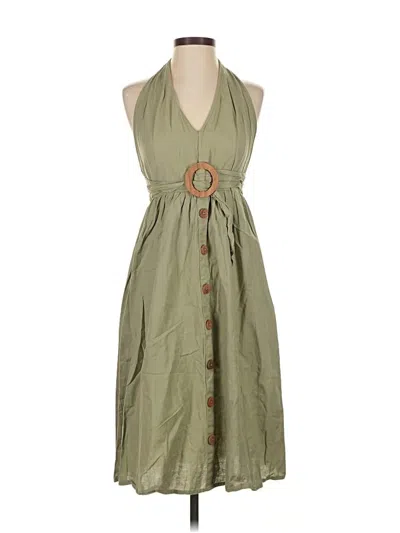 Pre-owned Asos Design Casual Dress In Green