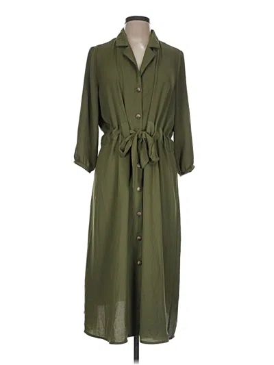 Pre-owned Asos Design Casual Dress In Green