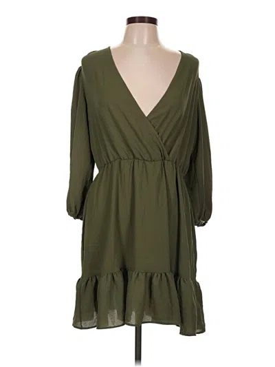 Pre-owned Asos Design Casual Dress In Green