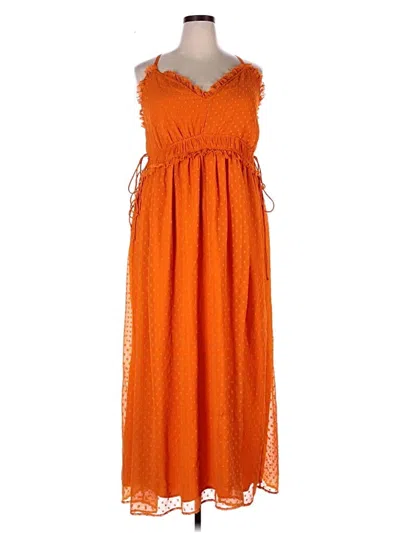 Pre-owned Asos Design Casual Dress In Orange
