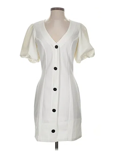 Pre-owned Asos Design Casual Dress In White