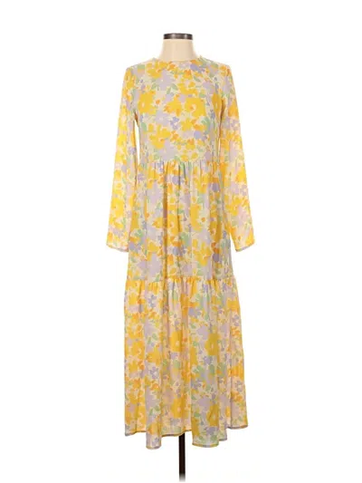 Pre-owned Asos Design Casual Dress In Yellow