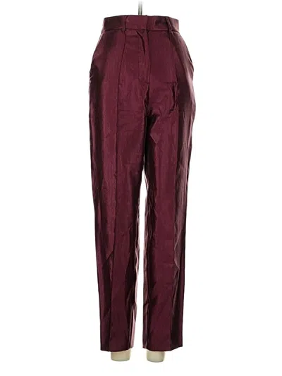 Pre-owned Asos Design Casual Pants In Burgundy